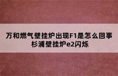 万和燃气壁挂炉出现F1是怎么回事 杉浦壁挂炉e2闪烁